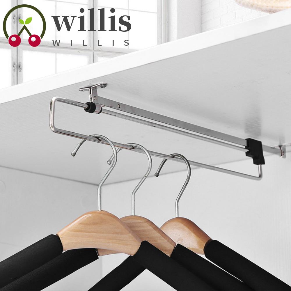 Willis ราวตากผ้า ราวเลื่อน พับเก็บได้ ปรับได้ ประหยัดพื้นที่ ราวแขวนตู้เสื้อผ้า ยืดไสลด์ได้ ราคา ถูกที่สุด ดีลบีเคเค รูปภาพหลัก