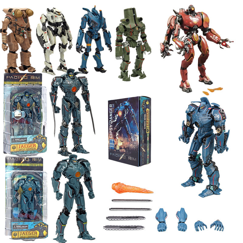 Neca โมเดลฟิกเกอร์ Gipsy Avenger Crimson Typhoon Obsidian Fury PacificRim Uprising Gipsy Danger ของเ