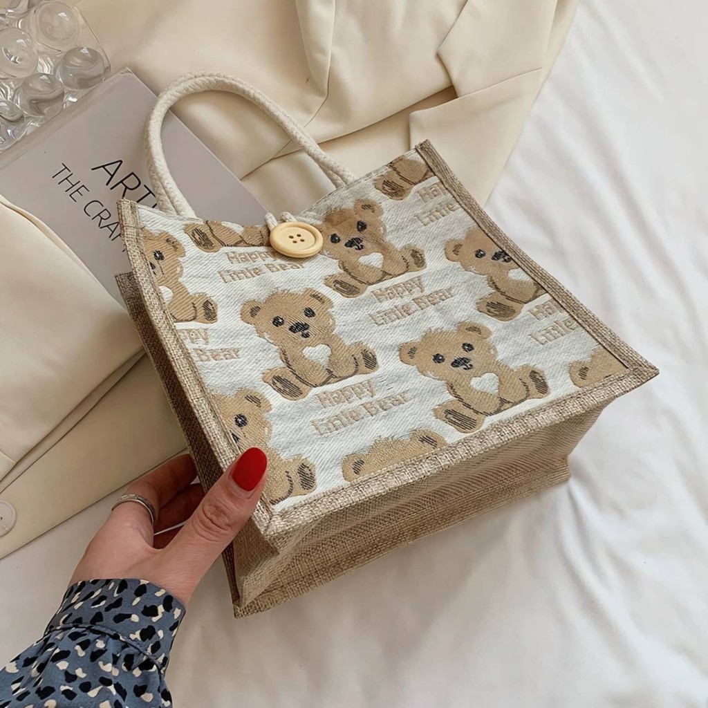 พร้อมส่ง bag fashion กระเป๋าถือ แฟชั่นมาใหม่ กระเป๋าผ้า