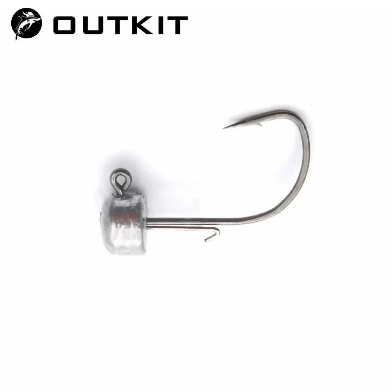 Outkit 5 ชิ้นตกปลา Lure NED Jig Head Hook Strong Anti Falling Off เสริมขาตั้งตะขอ Mandarin Fish Bass หนอน Fishhook