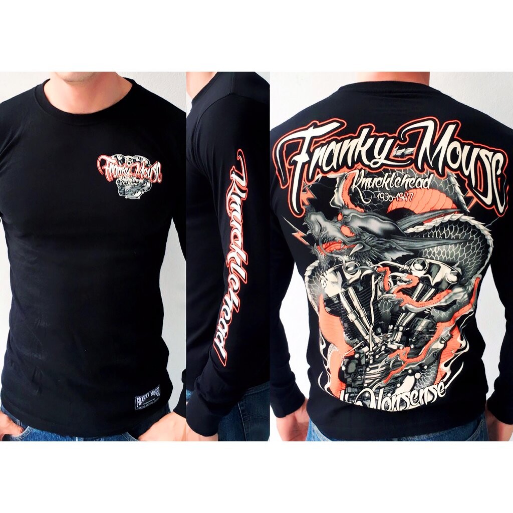 เสื้อยืดแขนยาว Biker มอเตอร์ไซค์ ผู้ชาย FM.BL103