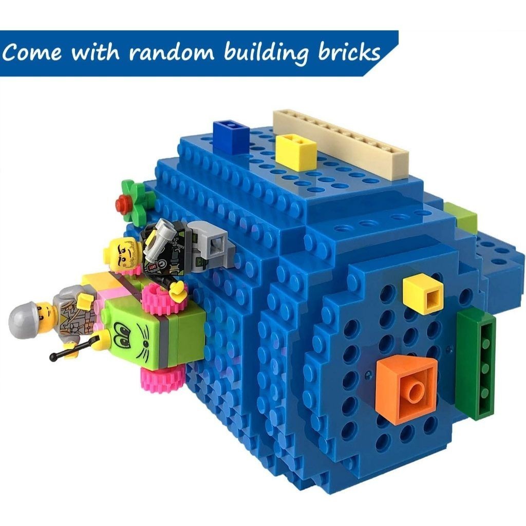 VKTECH LEGO Build-on Brick Toy Cup 350ml - 936SN สีดํา
