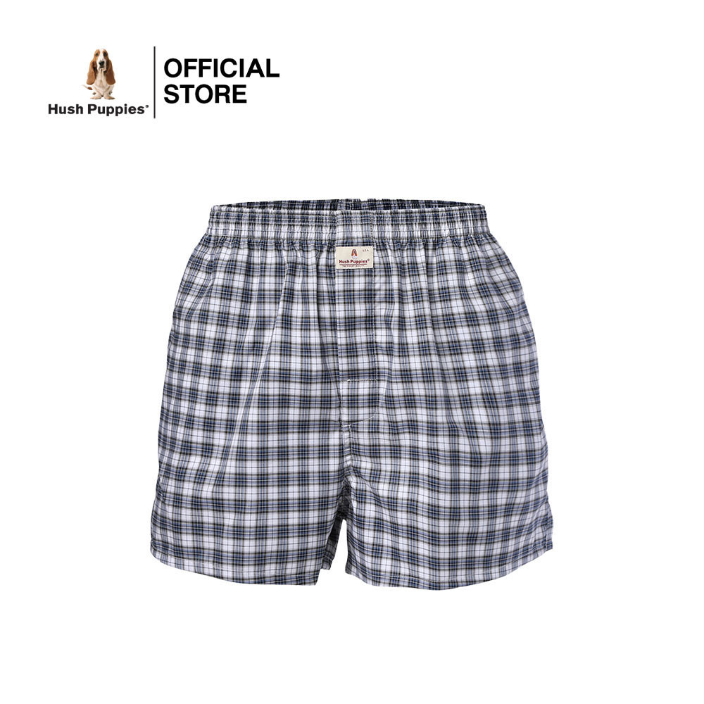Hush puppies Underwear กางเกงบ๊อกเซอร์ผู้ชาย Sleepwear รุ่น HU H3W280 Boxer - สีน้ำเงิน