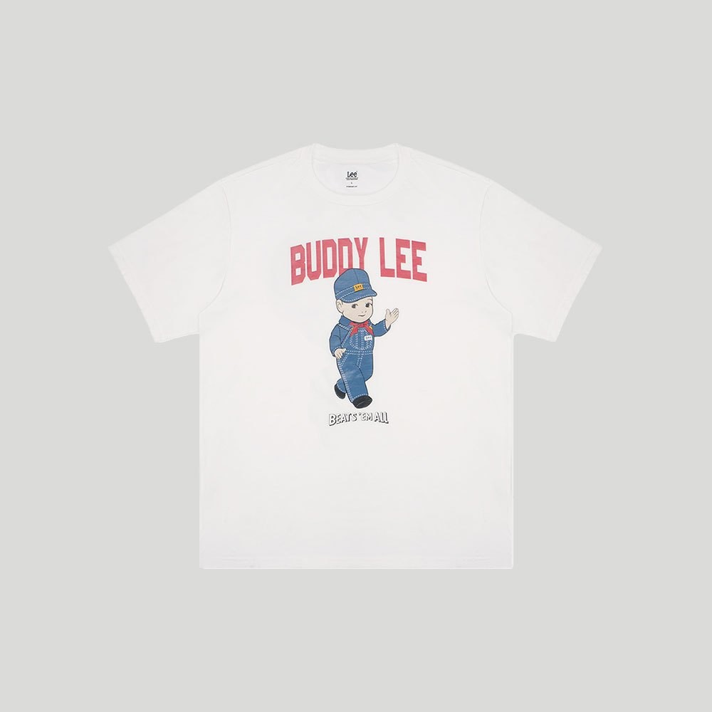 LEE เสื้อยืดแขนสั้นผู้ชาย คอลเลคชั่น Buddy Lee รุ่น LE F124MTSSN20 สีขาว
