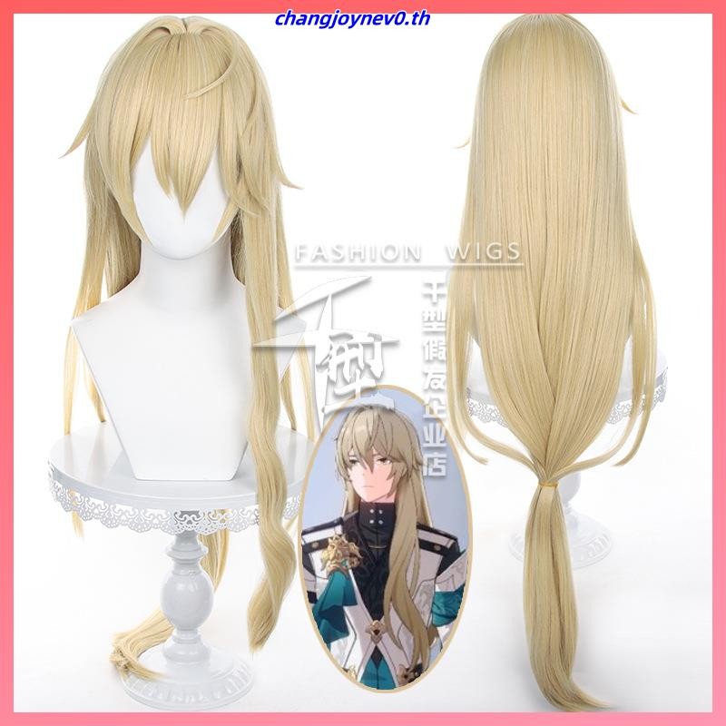 Honkai: Star Rail Luocha Cosplay Wig 90cm Long Flaxen Gradient Wigs Heat Resistant Synthetic Hair