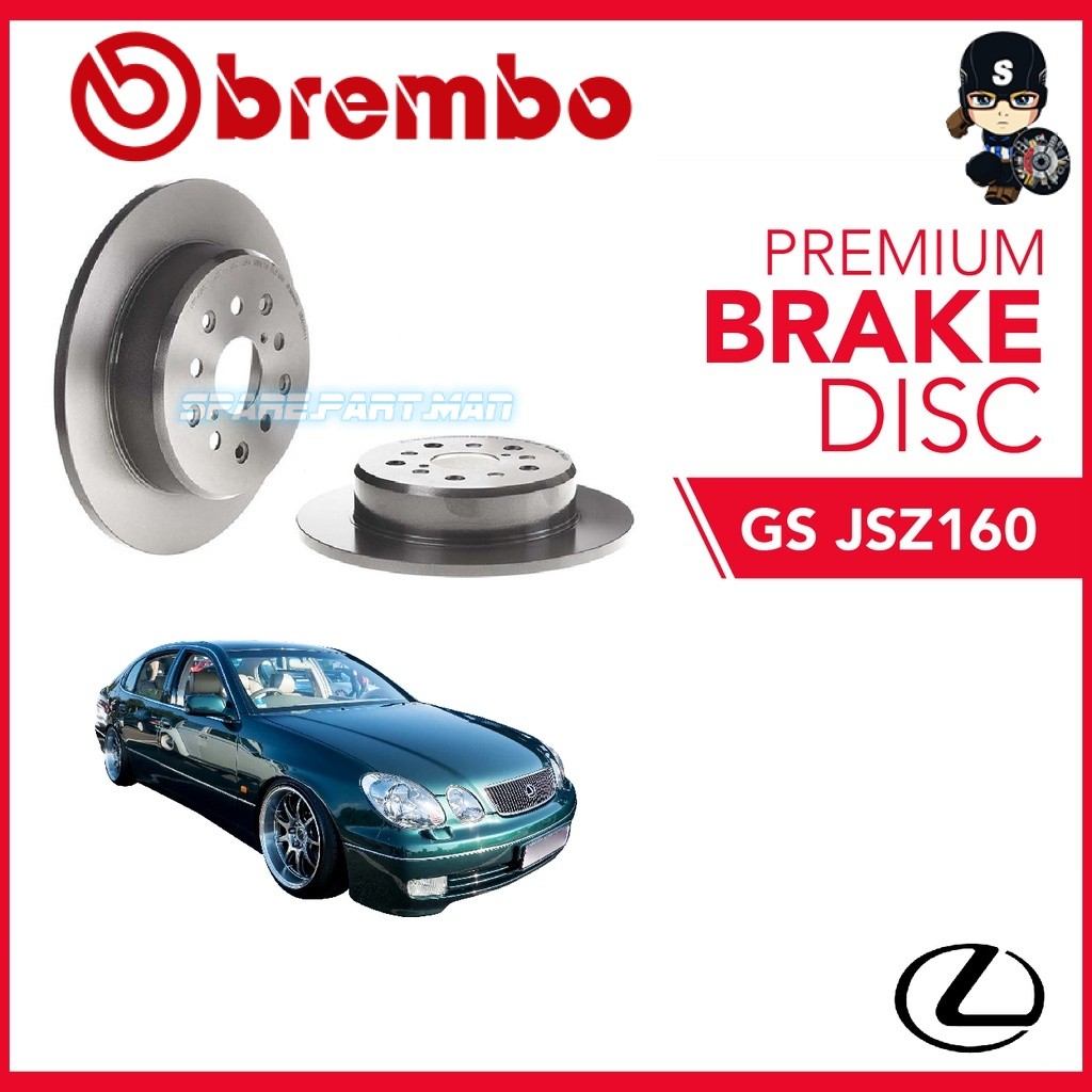โรเตอร์แผ่นหลัง BREMBO (2 ชิ้น) - Lexus GS JZS160
