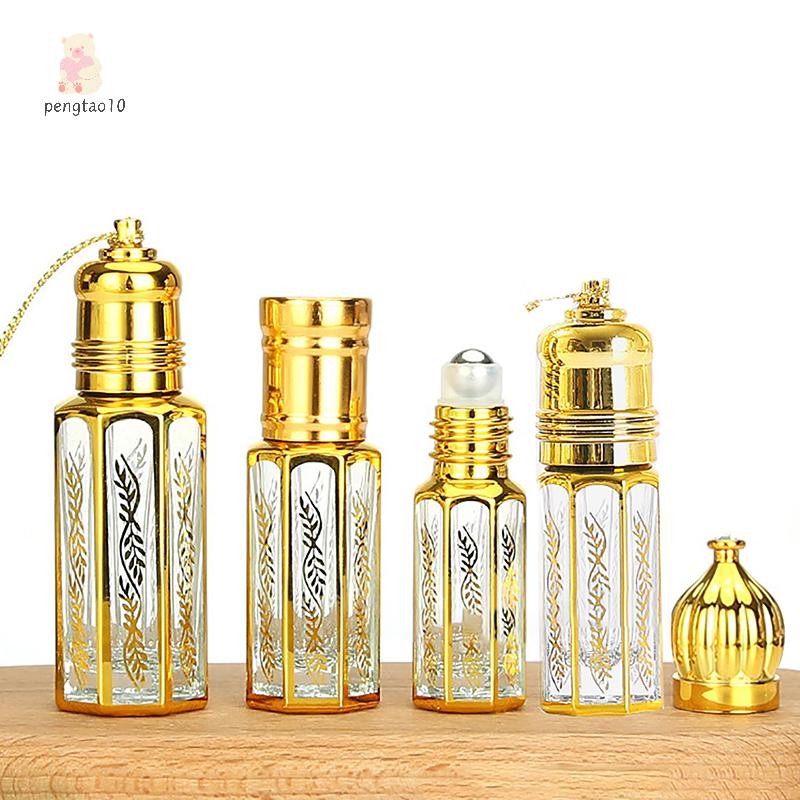 Pengtao10 หรูหราลูกกลิ้งขวดแก้วรีฟิลขวดน้ําหอมแก้วโรลออนขวดคอนเทนเนอร์เครื่องสําอางใหม่