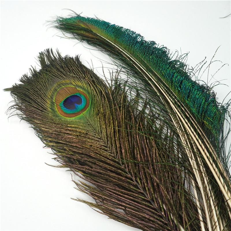 ขายส่ง 20 ชิ้น/ล็อตธรรมชาติจริงนกยูง Feathers สําหรับตกแต่งขายส่งหมวกแจกัน DIY ยาวขนาดใหญ่ Plumes Feather Decor แจกันงานแต่งงานอุปกรณ์เสริม Decor