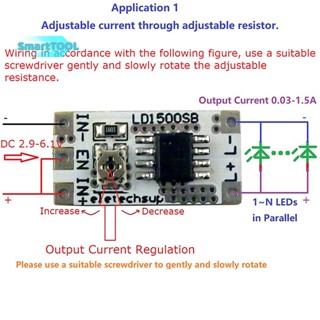 Utzn&gt; ใหม่ โมดูลไดรเวอร์แปลงกระแสไฟคงที่ DC 3-6V 28-1500mA ปรับเอาท์พุตได้ ความสว่างสูง PWM DC-DC