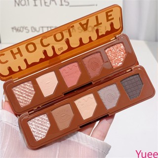 Xixi Cocoa Smooth Thick Milk Eyeshadow Palette ความรู้สึกขั้นสูงของการเรนเดอร์สีผงไม่บินเอิร์ธโทน yuee