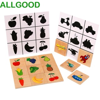 Allgoods เกมกระดานไม้ปริศนา รูปสัตว์ Montessori ของเล่นเสริมการเรียนรู้ สําหรับเด็กวัยหัดเดิน