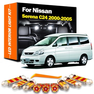 ชุดหลอดไฟ LED 12 ชิ้น สําหรับ Nissan Serena C24 2000 2001 2002 2003 2004 2005