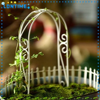 Lontime โครงไม้เลื้อย เหล็ก ขนาดเล็ก 30*14 ซม. สีขาว สําหรับตกแต่งบ้านตุ๊กตา สวน ของขวัญ