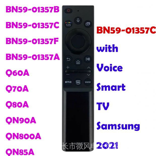 Samsung BN59-01357C Voice Smart TV Remote สําหรับ Samsung 2021 QLED 4K 8K Series สมาร ์ ททีวี Q60A Q