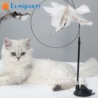 Lumiparty ของเล่นก้านยาว ประดับขนนก ถอดออกได้ สําหรับแมว