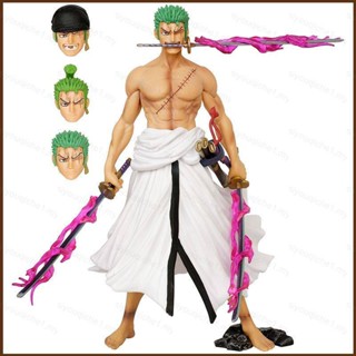 Cool ใหม่ โมเดลฟิกเกอร์ One Piece Roronoa Zoro สี่หัว ของเล่น ของสะสม สําหรับตกแต่งบ้าน