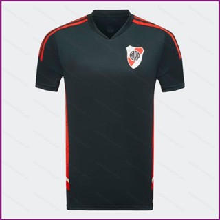 Yx 2023-2024 เสื้อยืดลําลอง แขนสั้น คอกลม พิมพ์ลาย River Plate Jersey Pre Match ให้ความอบอุ่น พลัสไซซ์