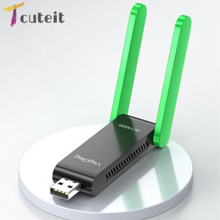 Tcuteit อะแดปเตอร์การ์ดเครือข่าย WiFi 802.11 a b g n ac 1400Mbps 2.4G 5G