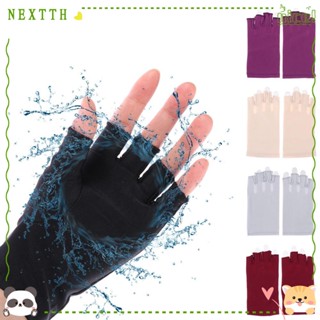 Nextth ถุงมือครึ่งนิ้ว ฤดูใบไม้ผลิ ฤดูใบไม้ร่วง สั้น บาง ป้องกันแสงแดด