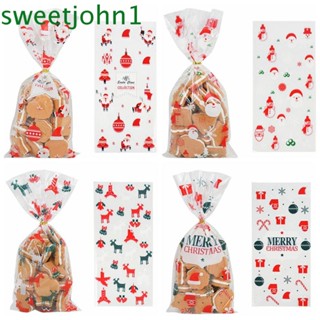 Sweetjohn ถุงขนม ลายซานตาคลอส คุกกี้ บิสกิต ขนมขบเคี้ยว คริสต์มาส