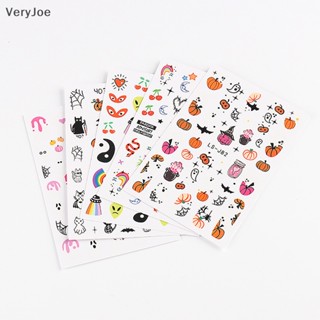 [VeryJoe] สติกเกอร์ ลายการ์ตูนฟักทองผีน่ารัก ฉีกได้ สําหรับตกแต่งเล็บ [TH]