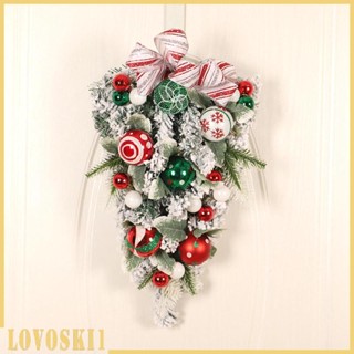 [Lovoski1] พวงมาลัยแขวนผนัง ประตู รูปหยดน้ํา คริสต์มาส