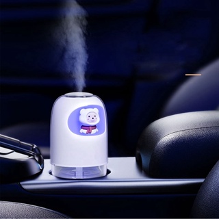 Family Shorage Mini Humidifier ABS ชาร์จ USB Mute ความชื้นในครัวเรือนพร้อมไฟกลางคืนสำหรับห้องนอนสำนักงาน