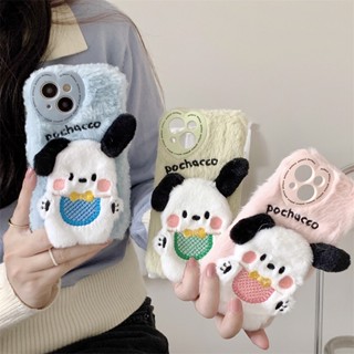 SANRIO เคสโทรศัพท์มือถือ ผ้ากํามะหยี่ขนนิ่ม ลายซานริโอ้น่ารัก 3D สําหรับ IPhone 14 Pro Max 14 Pro 13 Pro Max 13 Pro 12 Pro Max 12 Pro 11