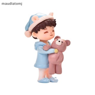 Maud 1 ชิ้น คู่รัก ภูมิทัศน์ขนาดเล็ก DIY เดสก์ท็อป ตกแต่งเค้ก ชุดนอน คู่รัก ตกแต่ง EN