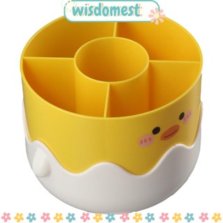 WISDOMEST กล่องใส่ปากกา ดินสอ แบบพกพา ลายเป็ดน้อยน่ารัก สีเหลือง สําหรับสํานักงาน