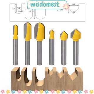 WISDOMEST ดอกสว่านเราเตอร์ คาร์ไบด์ 6.35 มม. คุณภาพสูง สําหรับงานไม้