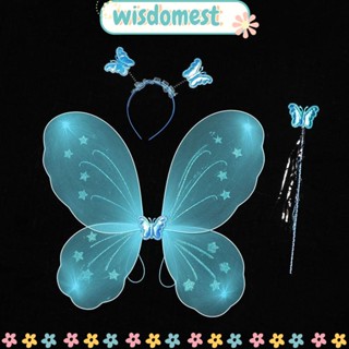 Wisdomest ที่คาดผมคอสเพลย์ รูปปีกผีเสื้อ สไตล์เจ้าหญิง สําหรับตกแต่งปาร์ตี้