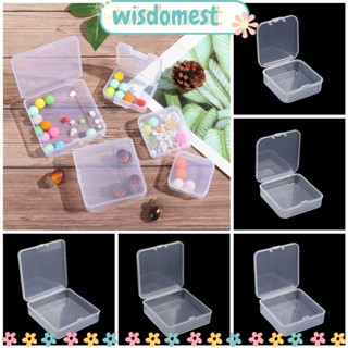 Wisdomest กล่องเก็บของ แบบใส ทรงสี่เหลี่ยม ขนาดเล็ก 5 ขนาด