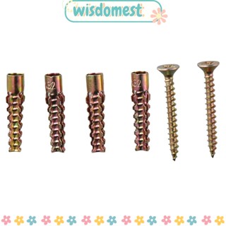 Wisdomest ชุดสกรูติดผนัง เหล็กคาร์บอน รูปสมอเรือต้นไม้ สีทอง พร้อมสกรู 100 ชิ้น