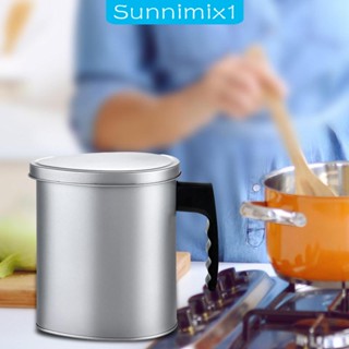 [Sunnimix1] หม้อเก็บน้ํามันทําอาหาร แบบพกพา 1.3 ลิตร พร้อมตาข่ายกรองละเอียด สําหรับห้องครัว ร้านอาหาร