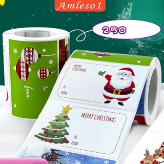 [Amleso1] สติกเกอร์ฉลาก Merry Christmas สําหรับตกแต่งสมุดโน้ต DIY