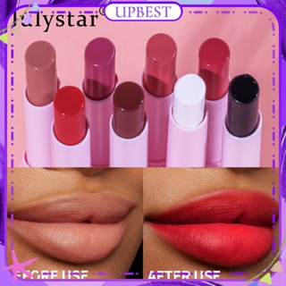 ♕ Julystar Halloween Lipstick Matte Velvet สีนู้ดลิปสติกให้ความชุ่มชื้นเรียบเนียนง่ายต่อการสีไม่ซีดจาง Long Lasting Lip Makeup 8 แบบ UPBEST