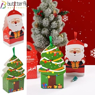 Buttterfly ถุงกระดาษ ลายซานตาคลอส สําหรับใส่ของขวัญคริสต์มาส 5 ชิ้น