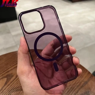 [JLK] เคสแม่เหล็กโปร่งใส HD แบบแข็งบางเฉียบสําหรับ Ultra Thin Clear Magnetic Phone Case for iPhone 17 Air 16 15 14 Plus 13 ProMax 12 Pro Max Transparent Shockproof Hard Cover 15Plus 14Pro แม่เหล็ก ทุกรุ่น เคส ชาร์จไร้สาย สำหรับ