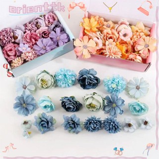 Orienttk ชุดดอกไม้ประดิษฐ์ ผ้าไหม DIY สําหรับตกแต่งผม กิ๊บติดผม 1 ถุง