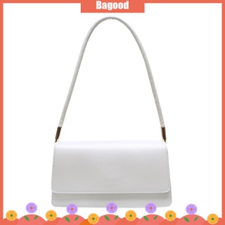 ♪Bagood♪พร้อมส่ง กระเป๋าถือ กระเป๋าสะพายไหล่ หนัง PU ทรงโท้ท สีพื้น แฟชั่นสําหรับสตรี