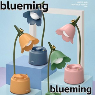 Blueming2 โคมไฟตั้งโต๊ะ LED 3 สี หรี่แสงได้ ถนอมสายตา ชาร์จไฟได้ พร้อมที่ใส่ปากกา สําหรับนักเรียน