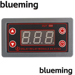 Blueming2 โมดูลรีเลย์ตั้งเวลา หน่วงเวลา พลาสติก โลหะ สีดํา แบบพกพา จอแสดงผล LCD 5-30V สําหรับช่างไฟฟ้า