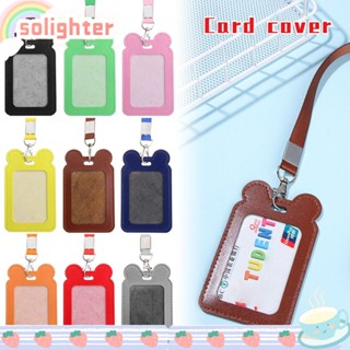 Solighter เคสหนัง PU อเนกประสงค์ สําหรับใส่บัตรเครดิต ธนาคาร