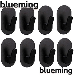 Blueming2 ตะขอแขวนผ้าขนหนู อลูมิเนียม สีดํา สไตล์โมเดิร์น สําหรับติดผนังห้องน้ํา ห้องครัว 8 ชิ้น