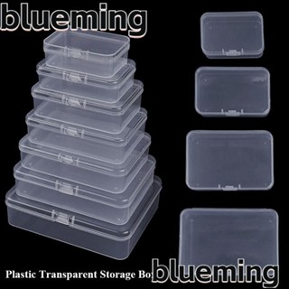 Blueming2 กล่องพลาสติกใส ทรงสี่เหลี่ยม ขนาดเล็ก 8 ขนาด สําหรับใส่เครื่องประดับ ลูกปัด