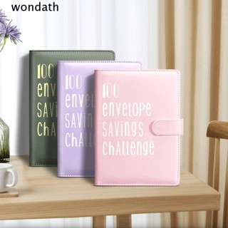 Wonda ซองจดหมายหนัง 100 วัน แบบพกพา ประหยัดเงิน สําหรับคู่รัก