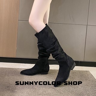 SUNNYCOLOR แฟชั่นรองเท้า บูท รองเท้าบูทยาว ไซส์ใหญ่ รองเท้า boots สไตล์มินิมอล น่ารัก ความหลากหลายของสี เป็นตัวของตัวเอง B94F0RE36Z230909