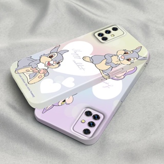 เคสโทรศัพท์มือถือ PC แข็ง ปิดด้านหลัง ลายกระต่ายน่ารัก แวววาว สําหรับ Samsung Galaxy A51 M40S A52 A53 A13 A04S A12 A12s A11 A04 A02 A02S A03