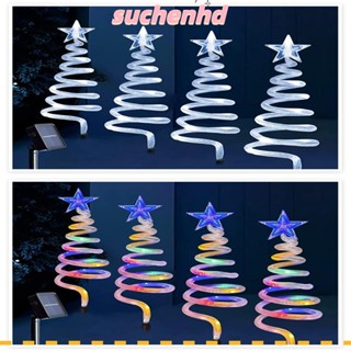 Suchenhd หลอดไฟ LED รูปดาว แบบเกลียว สําหรับตกแต่งต้นคริสต์มาส